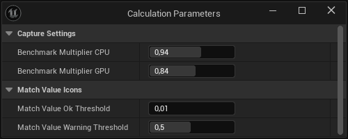 calculation parameters